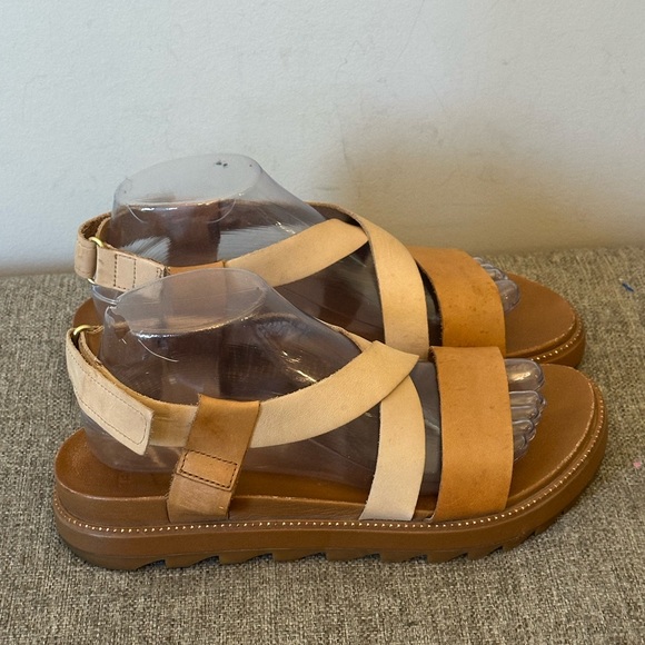 Sorel Shoes - Sorel Roaming Criss Cross Platform sandals Brown Size 9